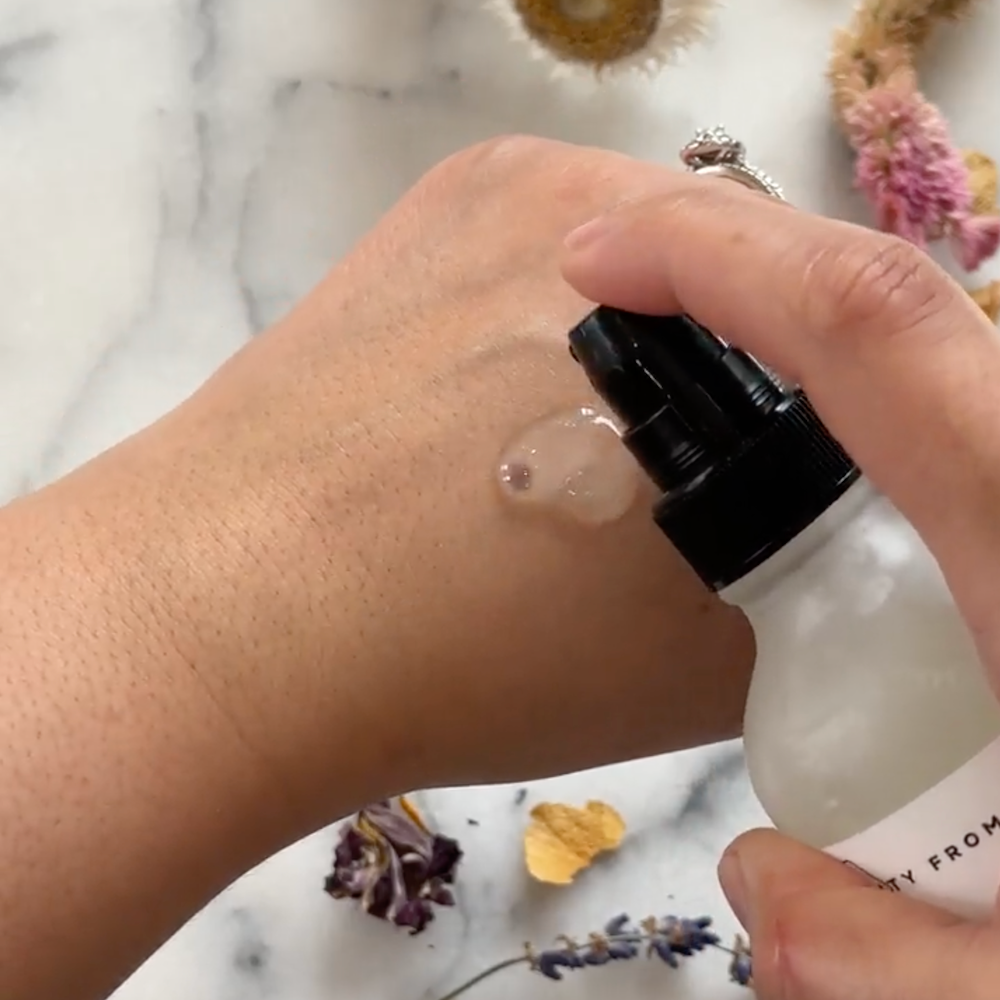 Applying Vitamin C Face Cleanser